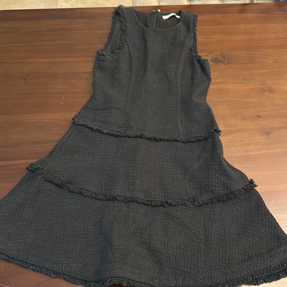 LIKELY Black Tweed Tiered Fit and Flare Dress (100) - Picture 6 of 10